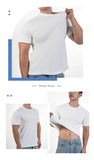 Men T shirts Polyester Thin Short-sleeve Tee Fitness Muscle Joggers Bodybuilding Quick Dry tshirt Male Gym Clothes Oversize tops
